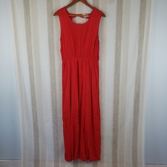 Molly Bracken Sleeveless Maxi Dress Red Size Medium - Picture 3 of 11